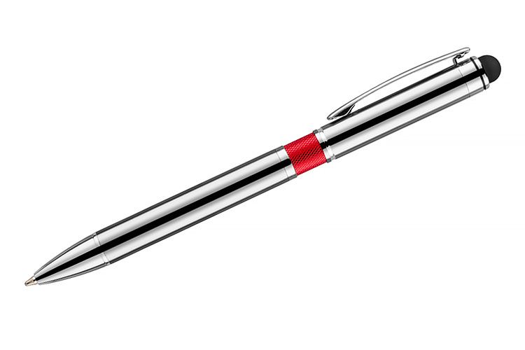 Długopis metalowy touchpen reklamowy czerwony Długopis metalowy touchpen reklamowy czerwony
