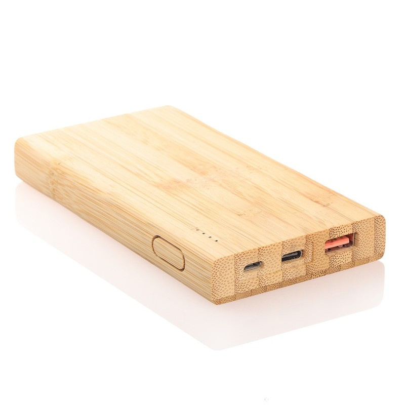 Powerbank bambusowy z nadrukiem Powerbank bambusowy z nadrukiem