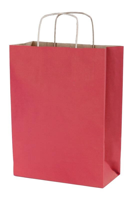 Torba papierowa czerwona z nadrukeim Torba papierowa czerwona z nadrukeim