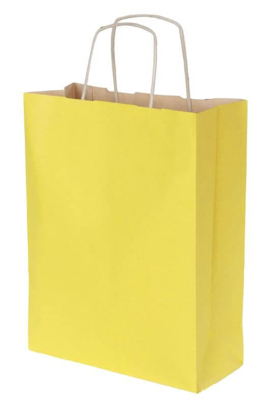 Torba papierowa żółta z nadrukeim Torba papierowa żółta z nadrukeim