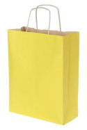Torba papierowa żółta z nadrukeim
