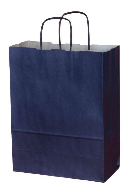Torba papierowa granatowa z nadrukeim Torba papierowa granatowa z nadrukeim