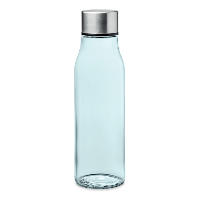 Butelka szklana reklamowa niebieska