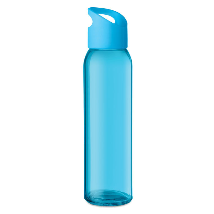 Szklana butelka reklamowa niebieska