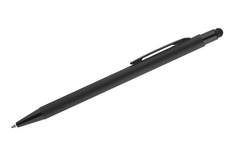 Długopis reklamowy gumowany Touch Pen czarny Długopis reklamowy gumowany Touch Pen czarny
