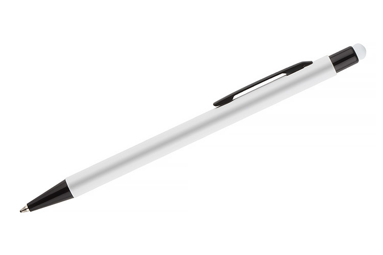 Długopis reklamowy gumowany Touch Pen biały Długopis reklamowy gumowany Touch Pen biały