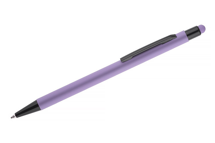 Długopis reklamowy gumowany Touch Pen fioletowy Długopis reklamowy gumowany Touch Pen fioletowy
