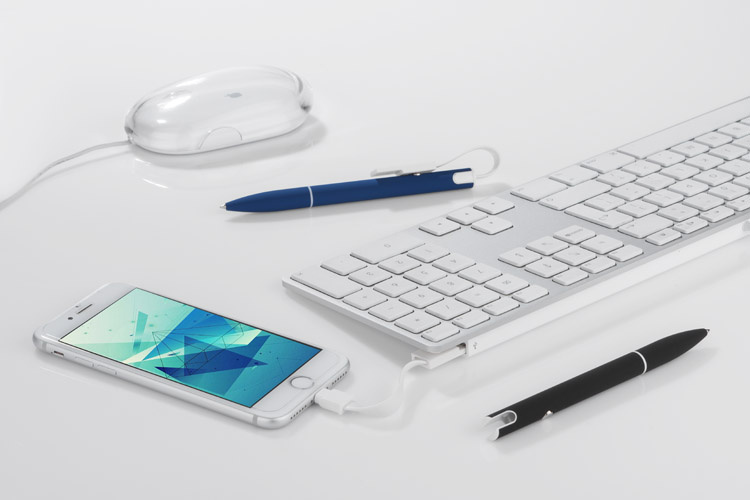 Długopisy reklamowe z kablem usb iphone z nadrukiem Długopisy reklamowe z kablem usb iphone z nadrukiem