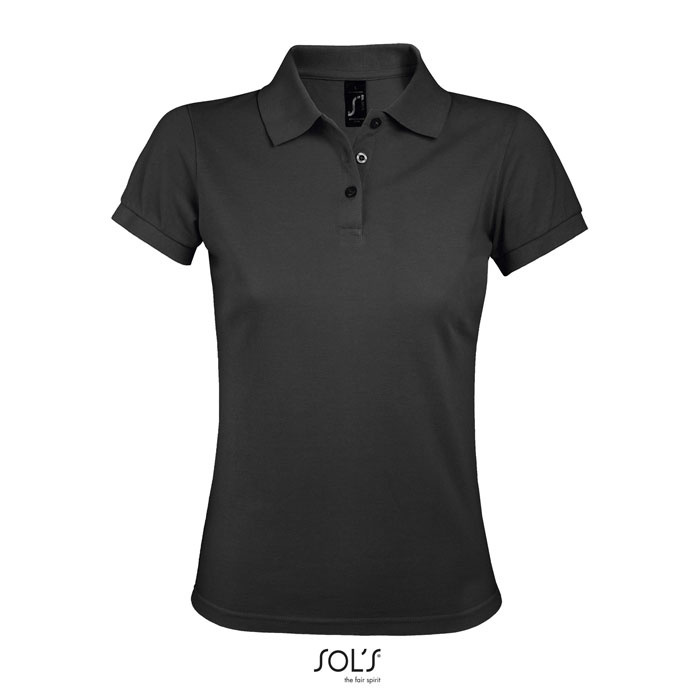 Koszulka polo damska prime ciemny szary Koszulka polo damska prime ciemny szary