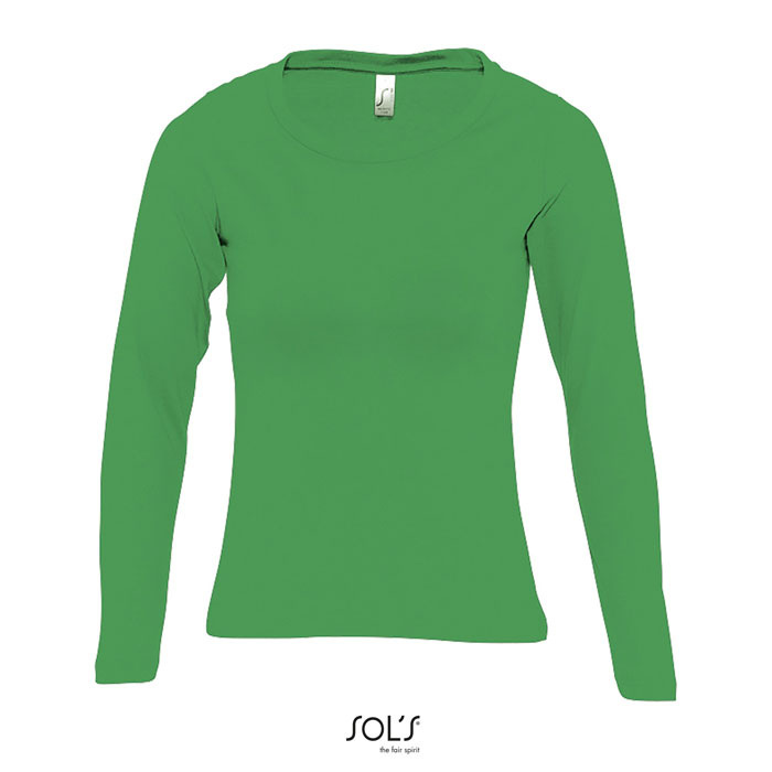 Long tshirt damski z nadrukiem - zielony Long tshirt damski z nadrukiem - zielony