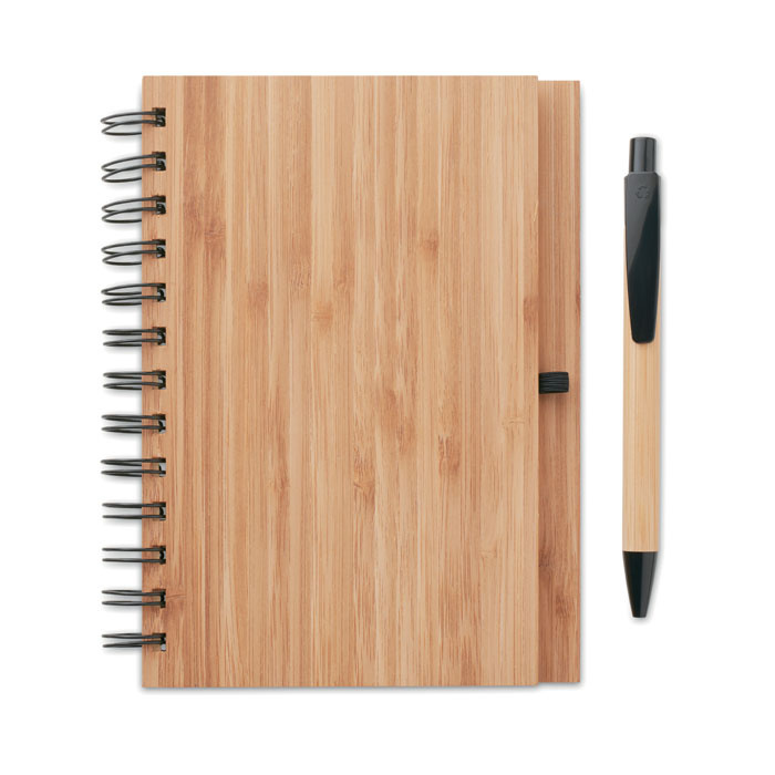 Notes z bambusa z długopisem reklamowy