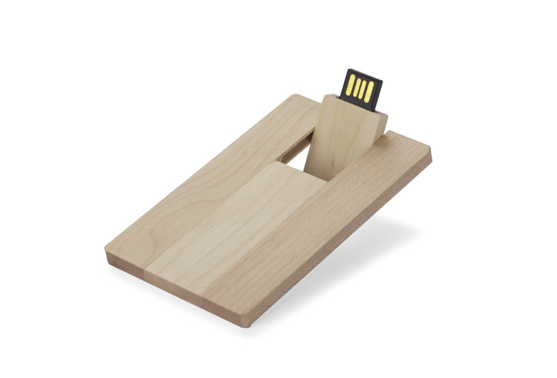Pendrive karta drewniana z grawerem nadrukiem logo Pendrive karta drewniana z grawerem nadrukiem logo