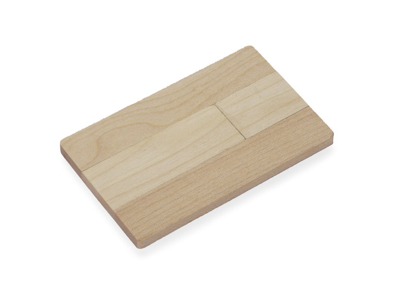Pendrive karta drewniana z grawerem logo Pendrive karta drewniana z grawerem logo