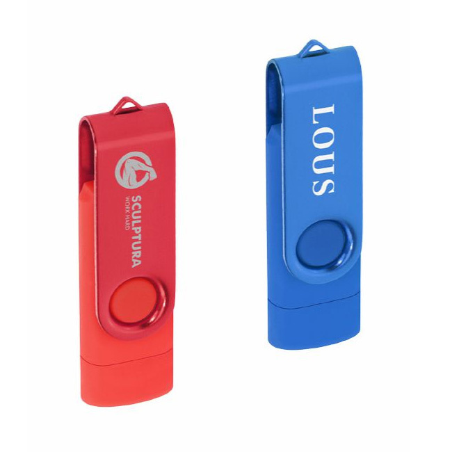 Pendrive dwustronny OTG micro USB z nadrukiem Pendrive dwustronny OTG micro USB z nadrukiem