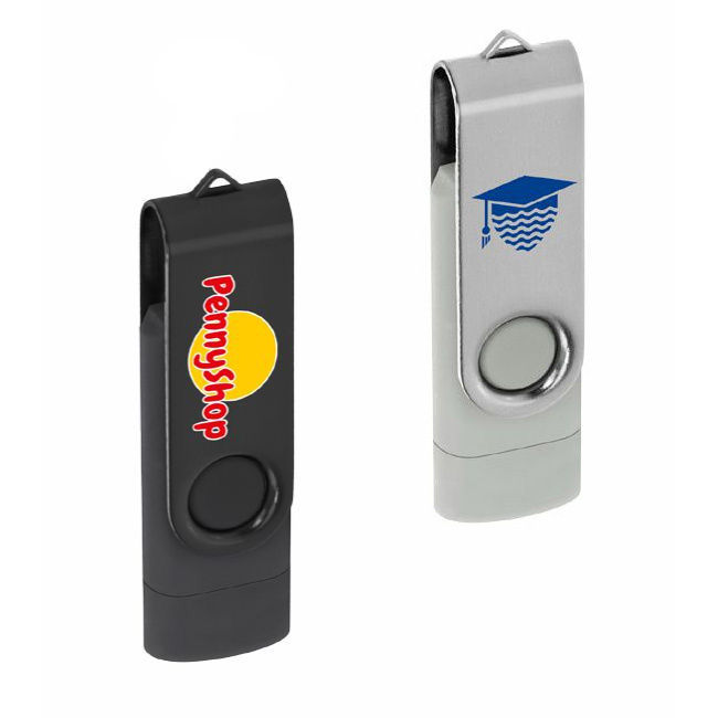 Pendrive dwustronny OTG USB typu C z nadrukiem Pendrive dwustronny OTG USB typu C z nadrukiem