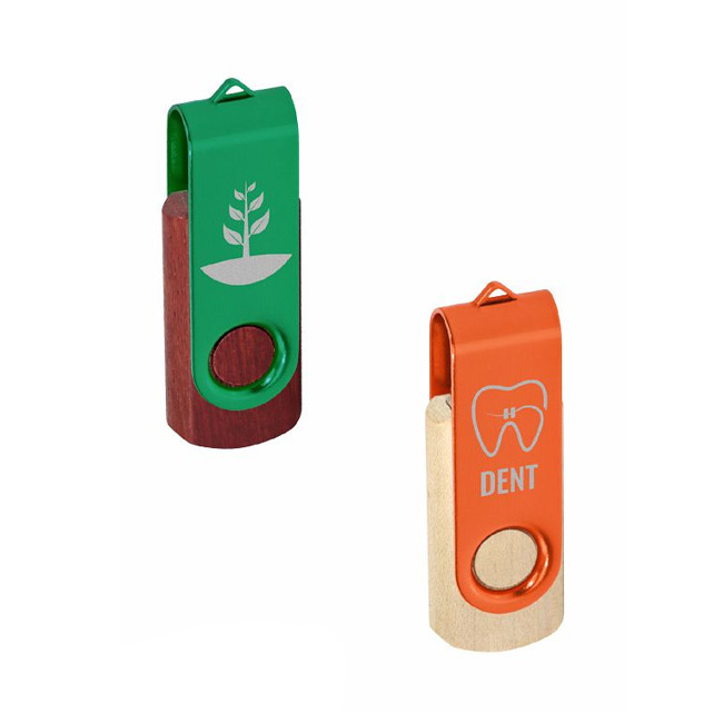 Pendrive drewniany z grawerem logo Pendrive drewniany z grawerem logo