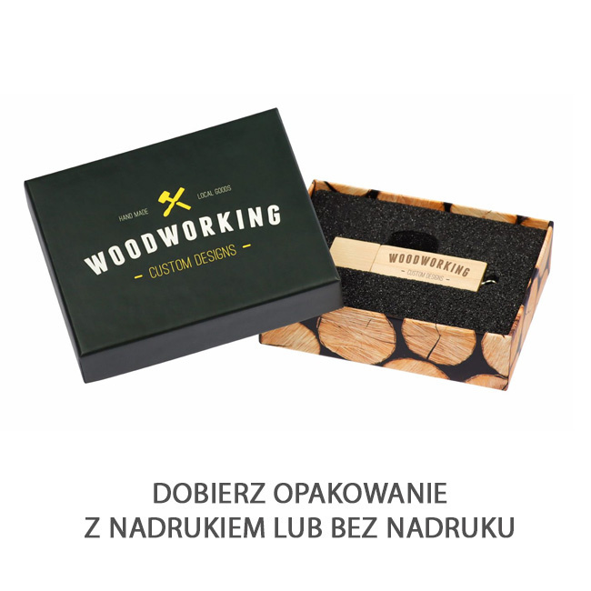 Pandrive drewniany w ozdobnym opakowaniu Pandrive drewniany w ozdobnym opakowaniu
