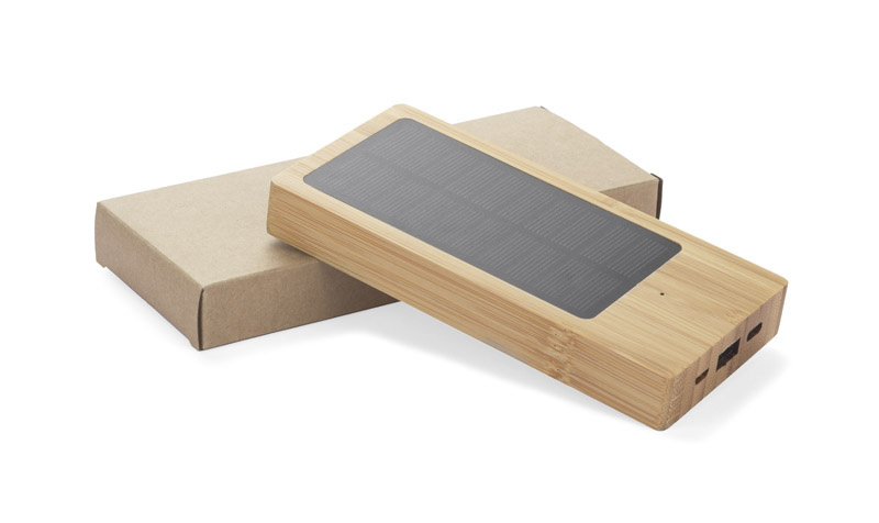 Powerbank eko solarny z nadrukiem logo Powerbank eko solarny z nadrukiem logo