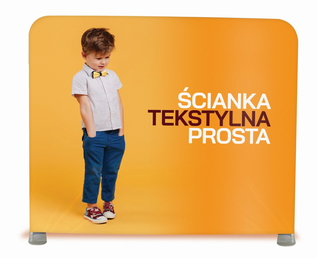 Ścianka tekstylna Prosta z grafiką na tkaninie Ścianka tekstylna Prosta z grafiką na tkaninie