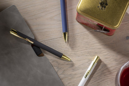 Długopis gumowany złoty soft touch