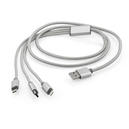 Kabel USB 3w1 Silver
