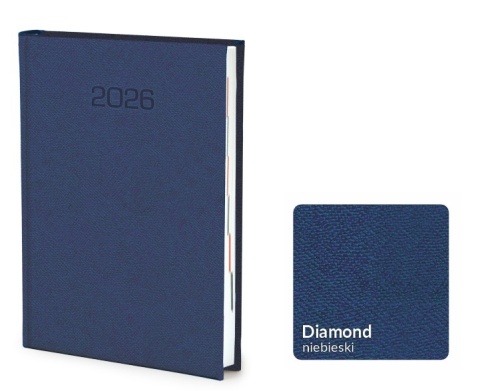 Kalendarz książkowy Diamond z logo niebieski Kalendarz książkowy Diamond z logo niebieski