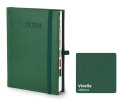 Kalendarz książkowy z gumką zielony