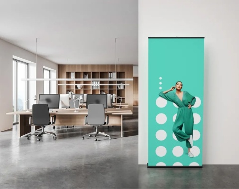 Rollup z nadrukiem premium czarny Rollup z nadrukiem premium czarny