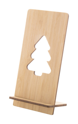 Drewniany stojak na telefon świąteczny z nadrukiem
