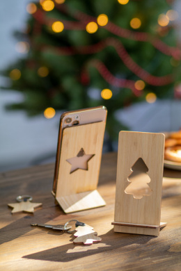 Drewniane świąteczne stajaki na telefon