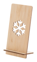Drewniany stojak na telefon świąteczny