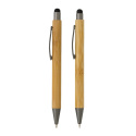 Zestaw z bambusa długopis ołówek z nadrukiem logo